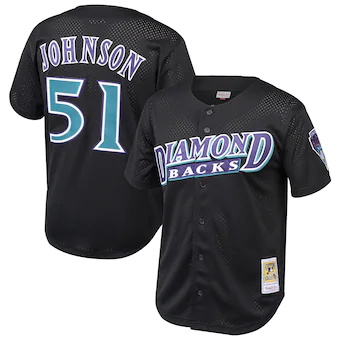 youth mitchell and ness randy johnson black arizona diamond